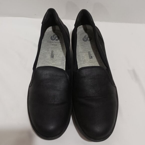 Clarks Women's Step Rose Moon Platform, Black Textile, 9 W US Shoes - Picture 5 of 9